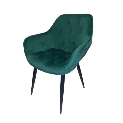 Stilīgs ēdamgalda samta krēsls ar ērtu sēdvietu un modernu dizainu, zalš samta