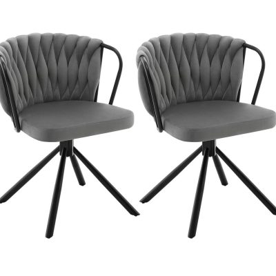 pelēks samta grozāms krēsls, melnas metāla kājas