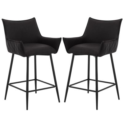 pusbāra krēsls antracīta krāsā, melnas metāla kājas