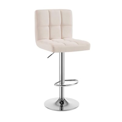 Regulējams bāra krēsls krēmkrāsas bēss