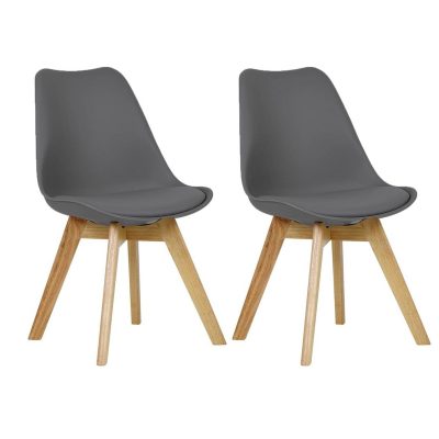 Pelēks virtuves ēdamgalda krēsls