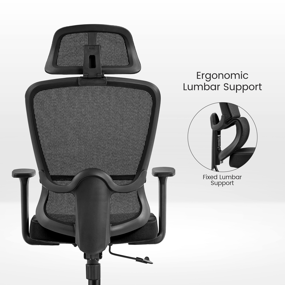 Stratos ergonomisks biroja krēsls ar augstu atzveltni un regulējamu galvas balstu - Image 5